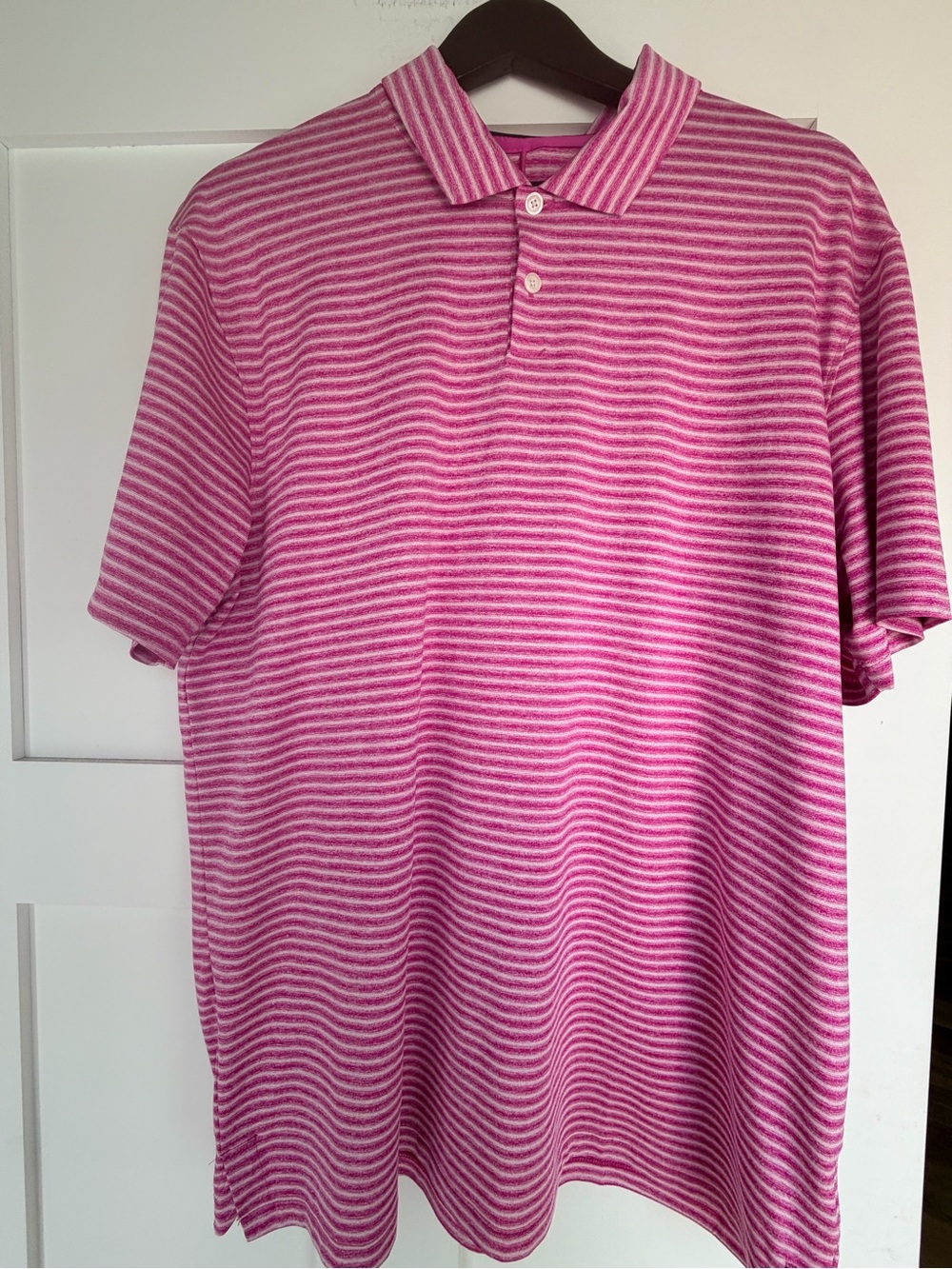 Nike Dri-FIT Performance Polo Tiger Woods Collection Pink Striped - Picture 4 of 8
